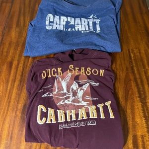 2 Carhartt 2XL long sleeve shirts